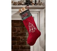 Dibor Luxury Red Nordic Tree Xmas Tree Christmas Gift Bag Christmas Stocking | Size: Medium Dibor Red Medium