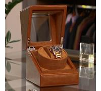 Dibor Luxury Tan Single Cushion Watch Storage Box, Unisex Watch Gift Box, Watch Travel Case Gifts Ideas