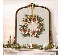Dibor Magnolia Blush Festive Xmas Decor Front Door Christmas Wreath 55cm in Pink Dibor Pink