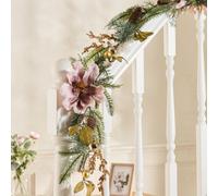 Dibor Magnolia Blush Xmas Table Decoration Christmas Garland 1.8M
