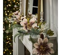 Dibor Magnolia Blush Xmas Table Decoration Christmas Garland 2.7M