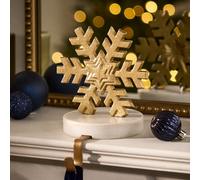 Dibor Marble And Gold Snowflake Decorative Stocking Hook Fireplace Stocking Holder Christmas Stocking Holder