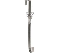 Dibor Metal Wreath Hanger Silver Stag Design Wreath Holder Hook Spring Summer Over The Door Hook - 35cm (BW22)