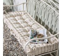Dibor Mocha Cotton French Stripe Garden Outdoor Cushion L105Cm X W42Cm
