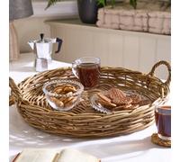 Dibor Natural Rattan Medium Decorative Tray With Handles H10 X L36 X W60Cm