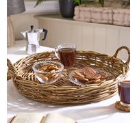 Dibor Natural Rattan Medium Decorative Tray With Handles H10 X L36 X W60Cm