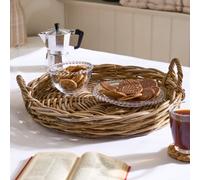 Dibor Natural Rattan Small Decorative Tray With Handles H13 X L30 X W45Cm
