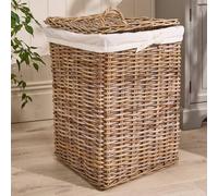 Dibor Traditional Style Natural Rattan Square Large Laundry Storage Basket H57 X W46Cm