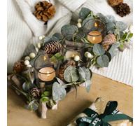 Dibor Nature Trail Trio Tealight Xmas Table Decoration Centrepiece Christmas Décor Candle Holder