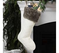 Dibor Nordic Sweater Knit White Xmas Christmas Gift Bag Christmas Stocking For Kids