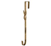 Dibor Over Door Hook Wreath Hanger Metal Brass Finish Door Hanger (Hare) | Recycled Metal, Cast Iron, Brass Finish, Vintage Style, Door Hook, Wreath Hook