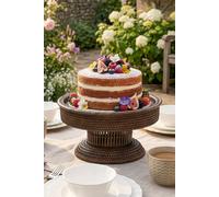 Dibor Premium Natural Rattan Brown Display Cake Stand Dibor Brown