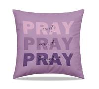 Dibor Purple Christian Throw Pillow Covers 18x18, Religious Bible Verse Pray On Over Through It Decorative Couch Cushion Covers, Christian Gifts for Women, Pillow Case for Home Living Room