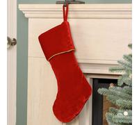 Dibor Red Knightsbridge Velvet Xmas Gift Decoration Christmas Stocking For Kids