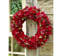 Dibor Red Rose Extra Large Door Decoration Summer Winter Spring Wreath 42cm Dibor Red
