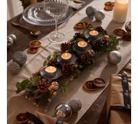 Dibor Rose Gold Sparkle Christmas Table Decoration Candle Holder Centrepiece