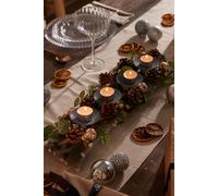 Dibor Rose Gold Sparkle Christmas Table Decoration Candle Holders Centrepiece 51cm in Natural Dibor Natural