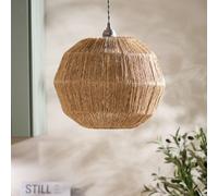 Dibor Round Ceiling Natural Boho Seagrass Pendant Light Shade H30 x D36cm Dibor Natural