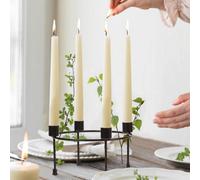 Dibor Round Matte Black Centrepiece Party Table Decoration Centrepiece Christmas Candle Holder