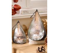 Dibor Set of 2 Black & Silver Christmas Decoration Tealight Candle Holder Dibor Black