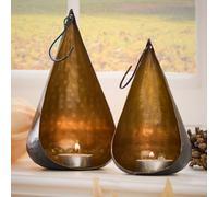 Dibor Set Of 2 Brass Elegance Christmas Decoration Tea Holders