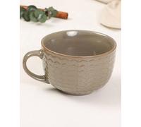 Dibor Set of 2 Dark Grey Large Stoneware Cups Coffee Mugs | Size: 2 Pack Dibor Grey 2 Pack
