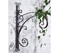 Dibor Set of 2 Ornate Scrolled Wall Mounted Decorative Garden Basket Brackets in Brown | Size: 2 Pack Dibor Brown 2 Pack