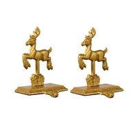 Dibor Set of 2 Prancing Reindeer Gold Christmas Stocking Holder | Size: 2 Pack Dibor Gold 2 Pack