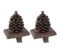Dibor Set of 2 Traditional Pine Cone Stocking Sock Holder Hangers - 1.5kg