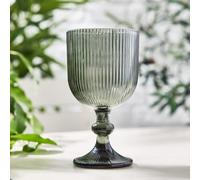 Dibor Set Of 2 Vintage Luxury Grey Ribbed Drinking Wine Glass Wine Goblets Spring Summer Wedding Decor Glassware 360Ml