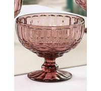 Dibor Set of 2 Vintage Pink GlassTrifle Bowls Spring Summer Wedding Decor Dessert Bowls H10 x W12cm | Size: 2 Pack Dibor Pink 2 Pack