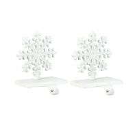 Dibor Set of 2 White Snowflake Stocking Hook Christmas Stocking Holder | Size: 2 Pack Dibor White 2 Pack