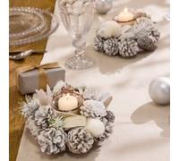 Dibor Set Of 2 Wild Wonderland Single Table Centrepiece Christmas Decoration Candle Holder Tealight Holders