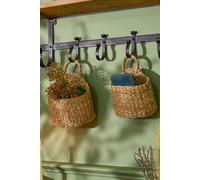 Dibor Set of 2 Woven Wall Hanging Indoor Storage Baskets in Natural Dibor Natural