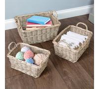 Dibor Set Of 3 Wicker Home Storage Baskets