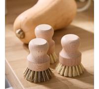 Dibor Set Of 3 Wooden Vegetable Scrubbers