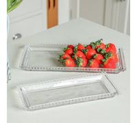 Dibor Set Of 4 Bella Perle Beaded Medium & Large Glass Christmas Tableware Tableware Serving Platter Gift Idea