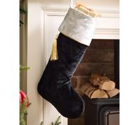 Dibor Set of 4 Black Kensington Velvet Xmas Tree Decor Christmas Gift Bag Stocking | Size: 4 Pack Dibor Black 4 Pack
