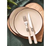 Dibor Set of 4 Cream Dinner Side Plates Dia 20cm | Size: 4 Pack Dibor Cream 4 Pack