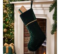 Dibor Set of 4 Green Knightsbridge Velvet Xmas Gift Christmas Stocking | Size: 4 Pack Dibor Green 4 Pack