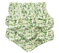 Dibor Set Of 4 Green Leaf Print Indoor Dining Chair Seat Pad Box Cushions