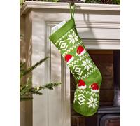 Dibor Set of 4 Green Santa Hats Chunky Knit Xmas Gift Christmas Stocking | Size: 4 Pack Dibor Multicolor 4 Pack