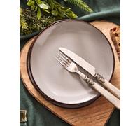 Dibor Set of 4 Grey Dinner Side Plates Dia 20cm | Size: 4 Pack Dibor Grey 4 Pack