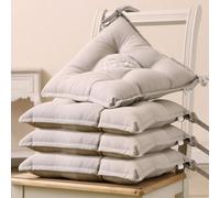 Dibor Set Of 4 Grey Love Birds Indoor Style Dining Chair Seat Pad Cushions