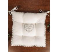 Dibor Set of 4 Love Heart Chair Seat Pad Garden Furniture Cushions L40cm x W40cm in Grey | Size: 40 cm x 40 cm Dibor Grey 40 cm x 40 cm