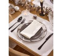 Dibor Set of 4 Luxury White Dining Table Placemats L40cm x W40cm | Size: 4 Pack Dibor White 4 Pack