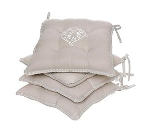Dibor Set of 4 Seat Pads Love Bird Cotton Tie On Chair Cushions