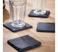 Dibor Set Of 4 Square Slate Dining Table Coasters
