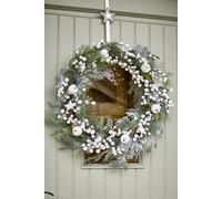 Dibor Shooting Star Orchard Xmas Front Door Wreath Christmas Wreath 50cm in White Dibor White
