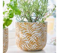 Dibor Small Diamond Patterned Terracotta Indoor Flower Pot Outdoor Garden Planter (Dia) 10.5Cm, (H)10.5Cm